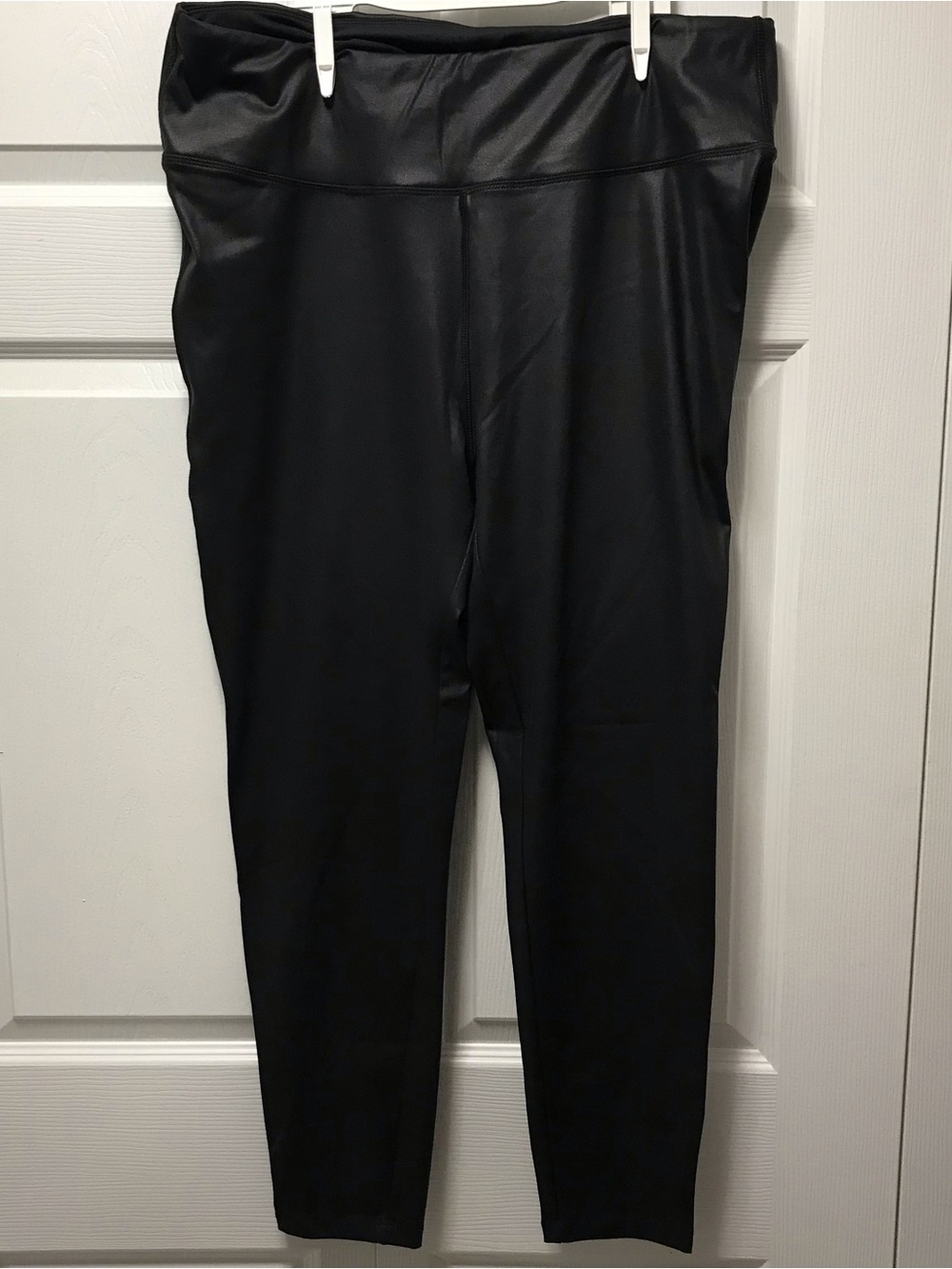 High-Rise Black Faux Leather Leggings NWOT